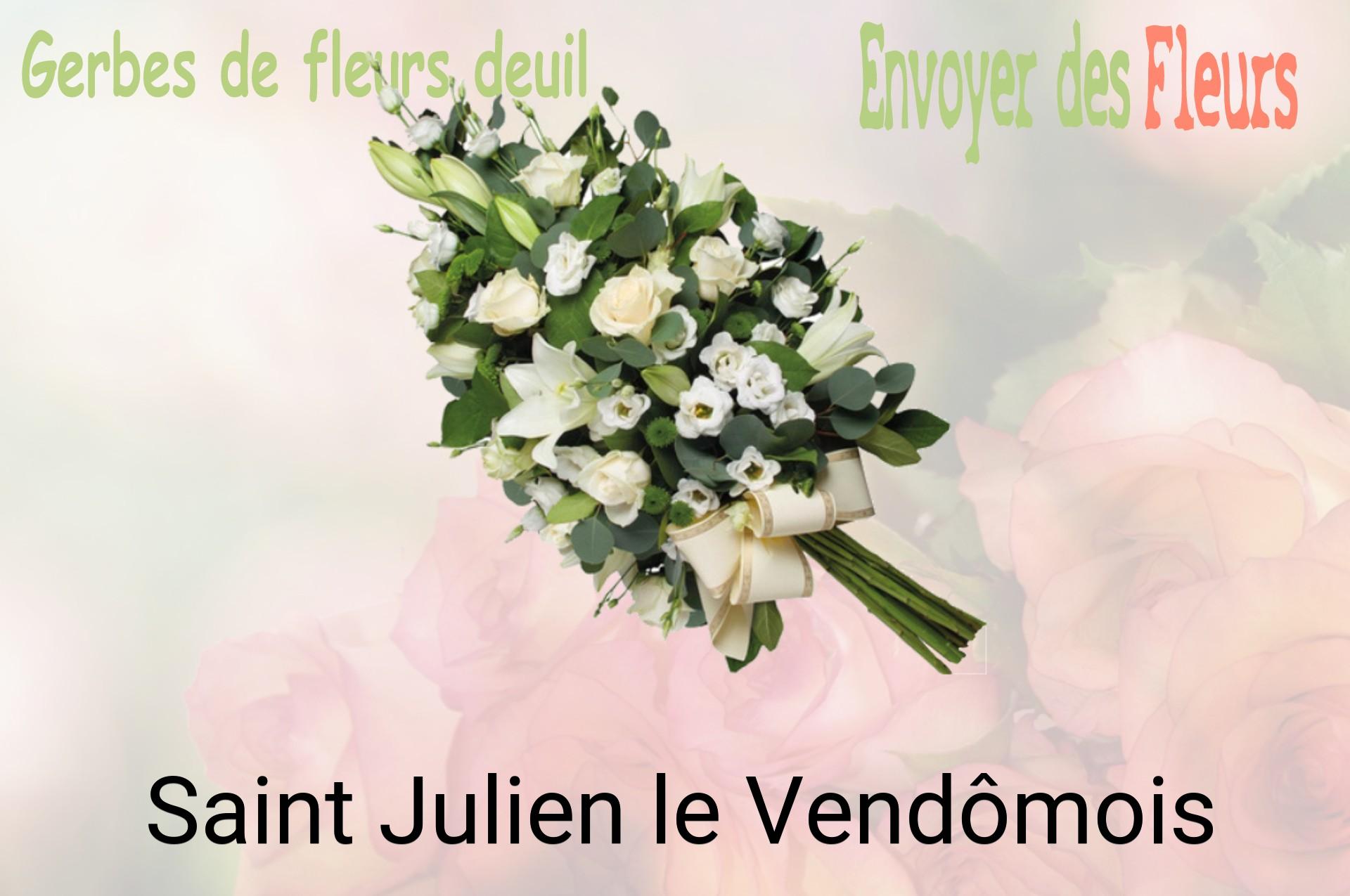 Gerbe de fleurs de deuil livrée à Saint-Julien-le-Vendômois